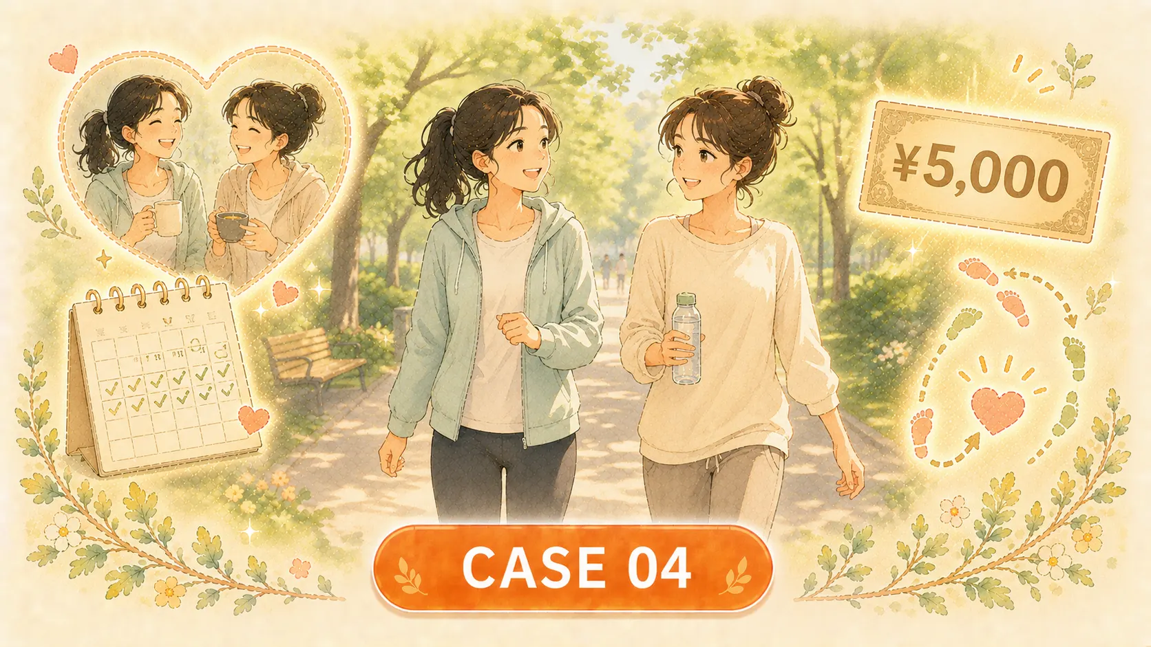 CASE 04:友人と一緒に - ふたりで3ヶ月の習慣化チャレンジ